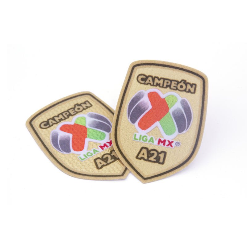 Heat Transfer Printed Tatami Background Iron On Patches Custom Football Soccer Embroidery 3D Flock Patch