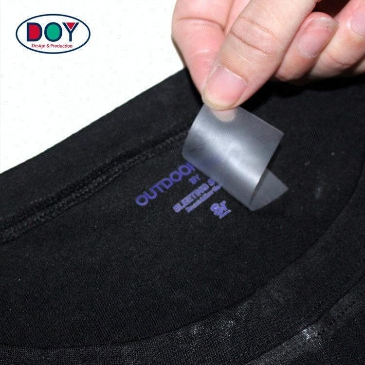 Wholesale Custom Logo Printed PET Tagless Heat Transfer Clothing Care Labels for T-shirt and Garment