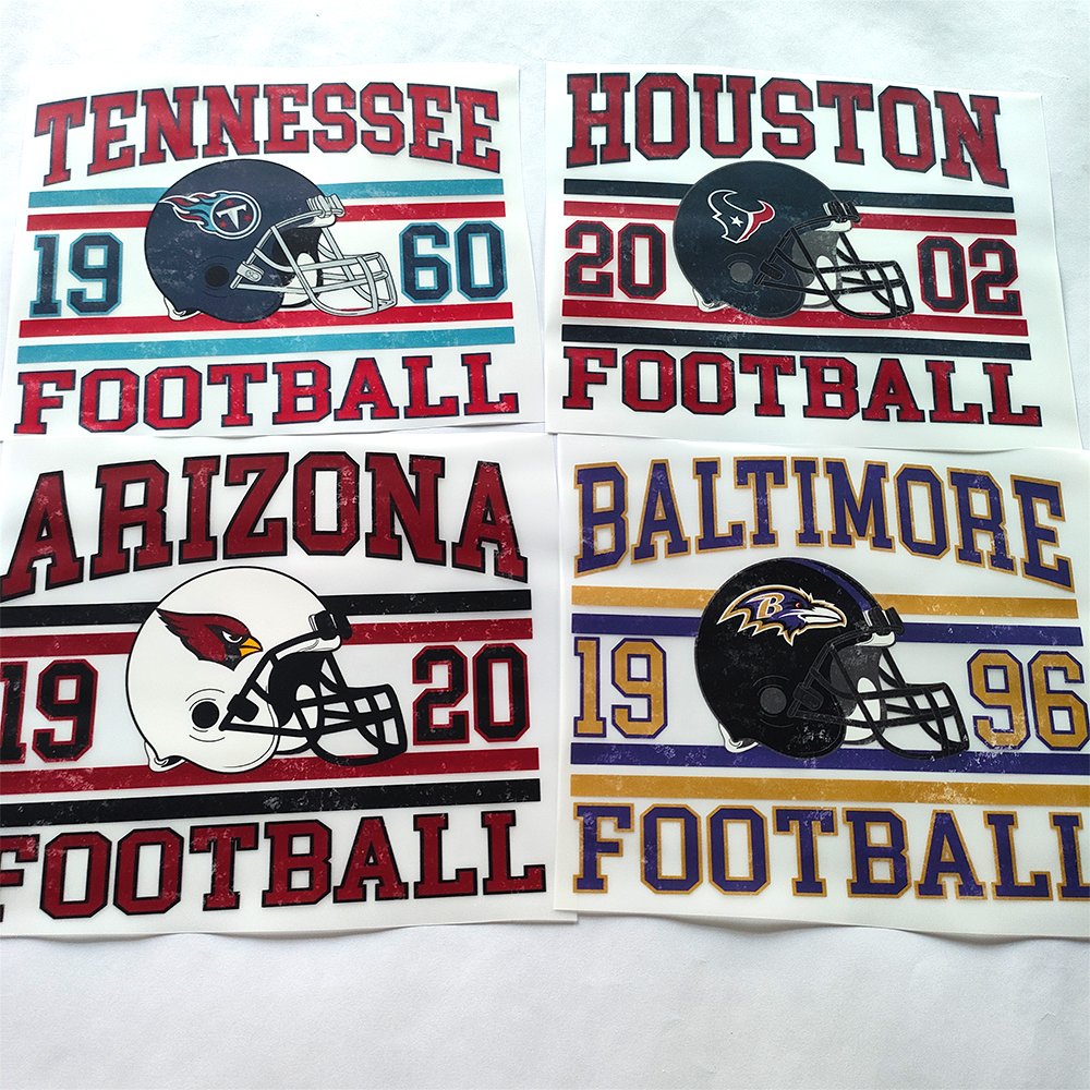 High quality Dtf Heat Transfers Stickers ready To Press Tshirts Decals nfl heat Press dtf Transfer Printing For Garments