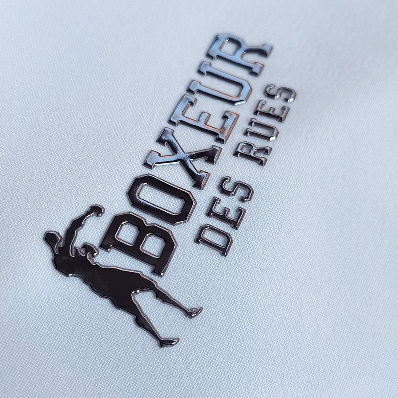 Wholesale customized gradient color 3D embossed TPU heat transfer PVC high-frequency Reflective label clothing stickers
