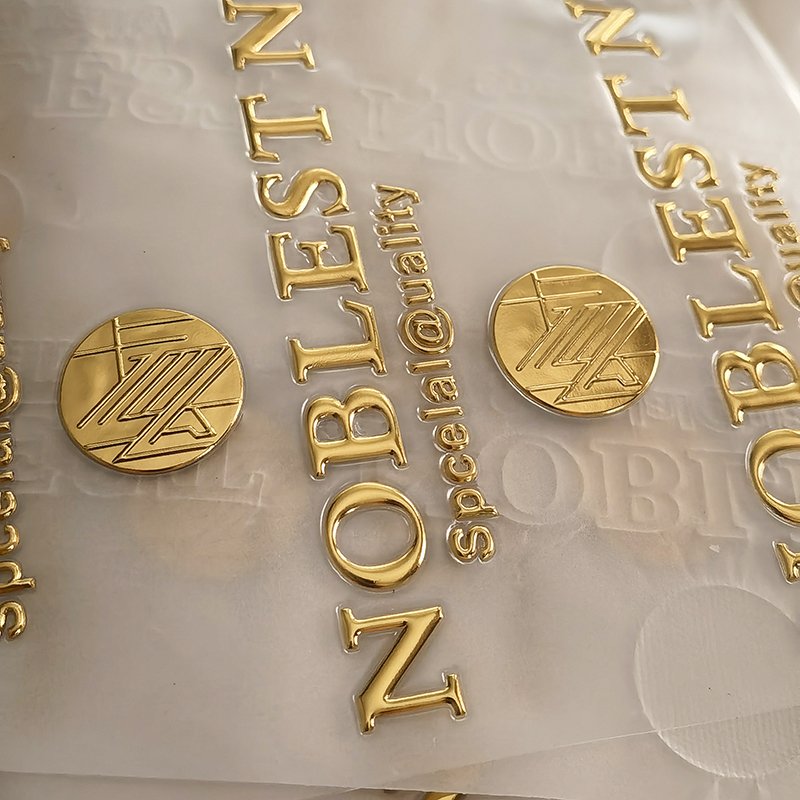 Wholesale customized gradient color 3D embossed TPU heat transfer PVC high-frequency Reflective label clothing stickers