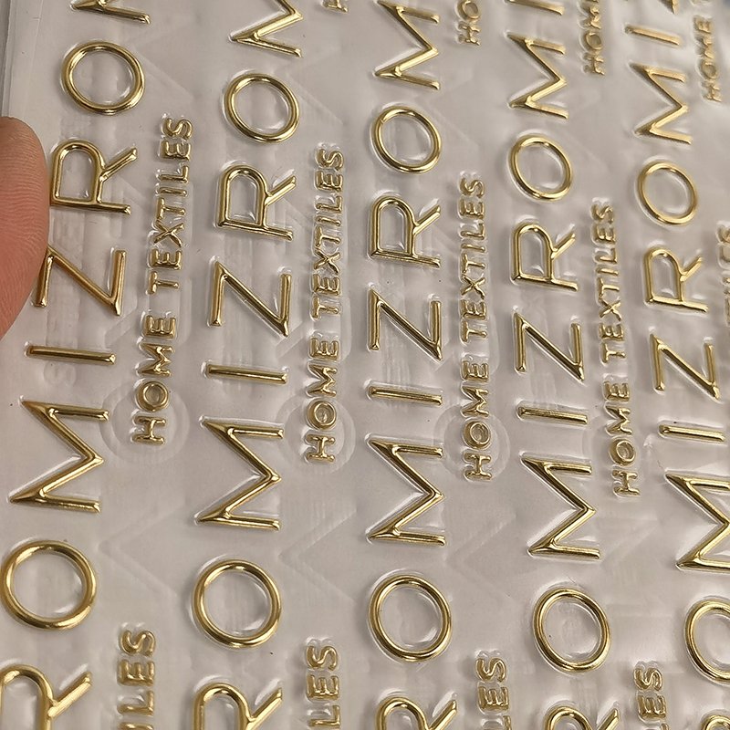 Wholesale customized gradient color 3D embossed TPU heat transfer PVC high-frequency Reflective label clothing stickers