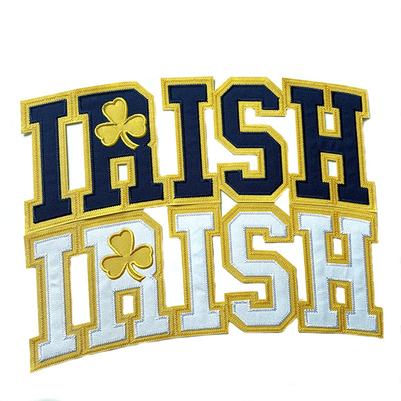 Tackle twill Patch heat transfer press iron on logo Applique embroidery big custom canvas letter patch for Garment accessory