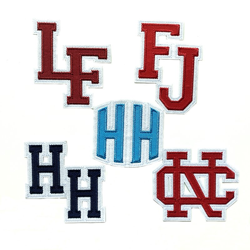 Tackle twill Patch heat transfer press iron on logo Applique embroidery big custom canvas letter patch for Garment accessory