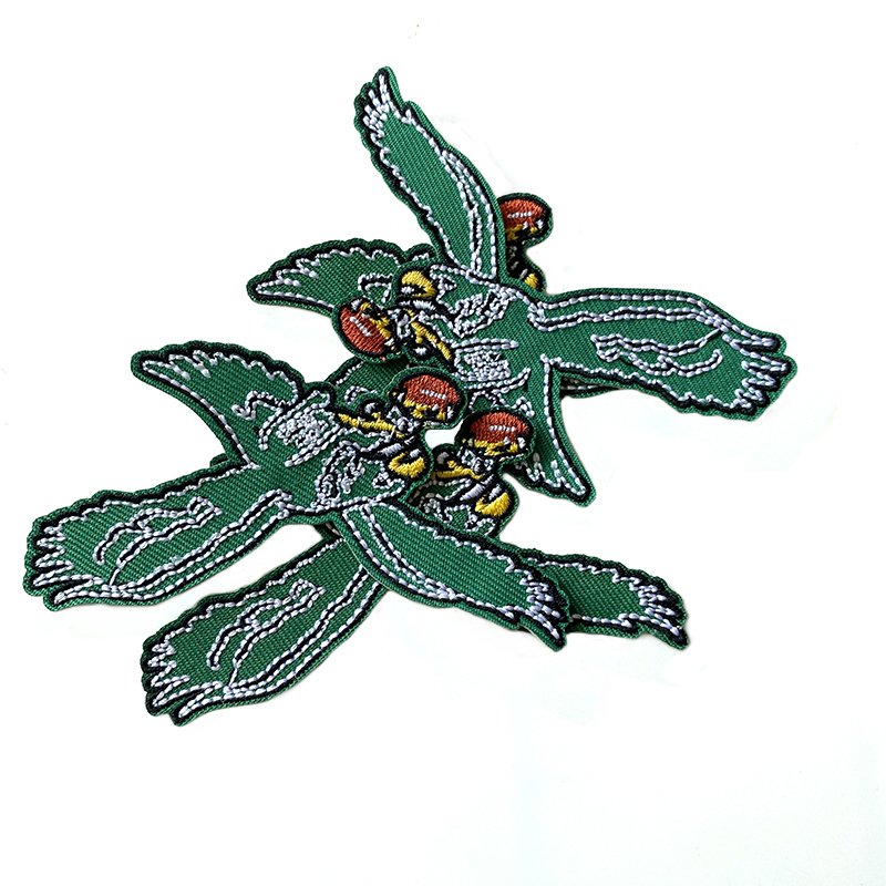 Tackle twill Patch heat transfer press iron on logo Applique embroidery big custom canvas letter patch for Garment accessory