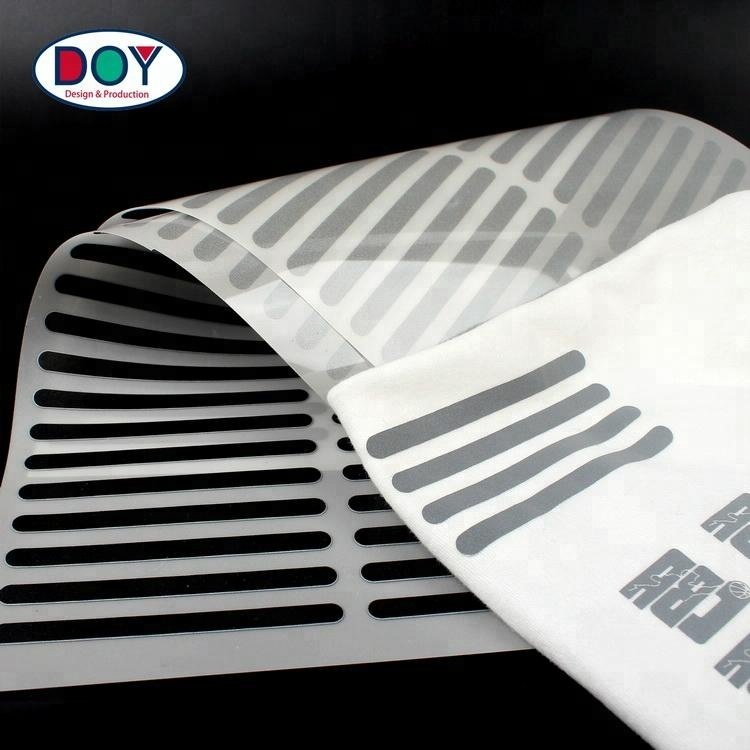 Wholesale Custom Reflective Brand Name Logo Plastisol Heat Transfer Labels for Sport Clothing