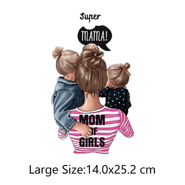 Wholesale Custom Logo Heat Press Stickers Children's Printing Vinyl T-Shirts Garment Labels Ready Mother's Day Typical Gang