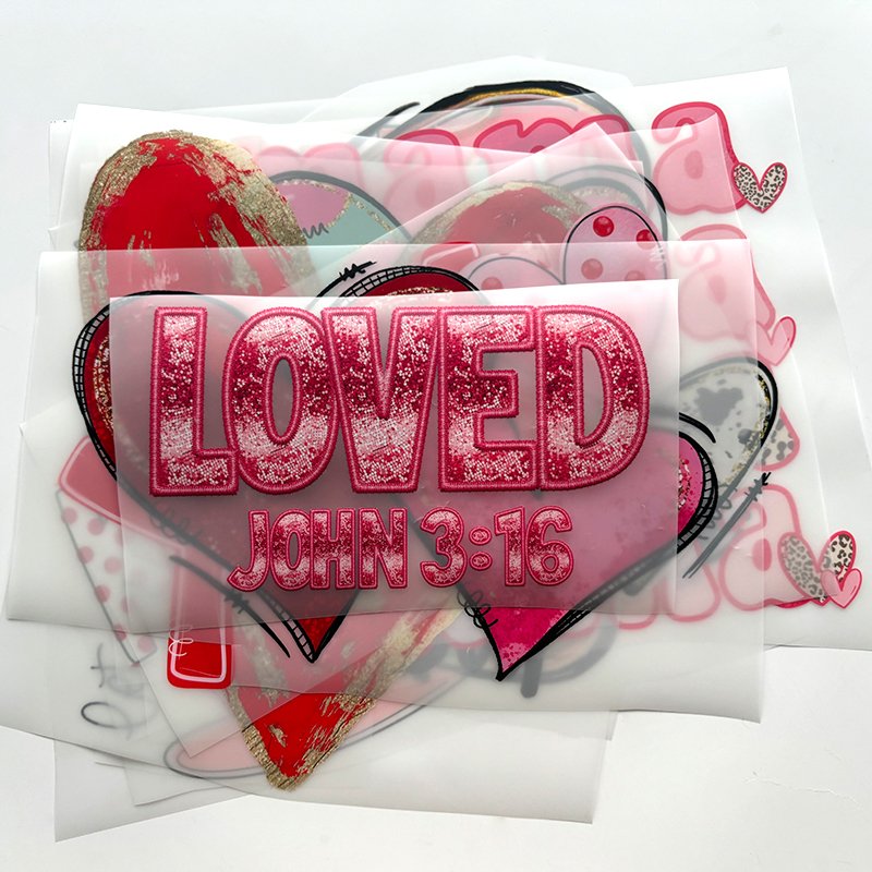 Custom DTF Printing screen print Iron On Sticker Retro Letter Flowers Ready To Heat Press dtf Heat Transfer For T-shirts