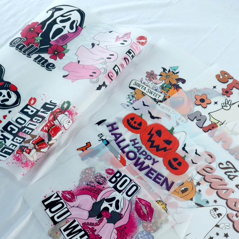 Halloween Wholesale Screen Print Transfers Ready To Press Heat Transfer Custom Screen Print Design For T shirts hoodies