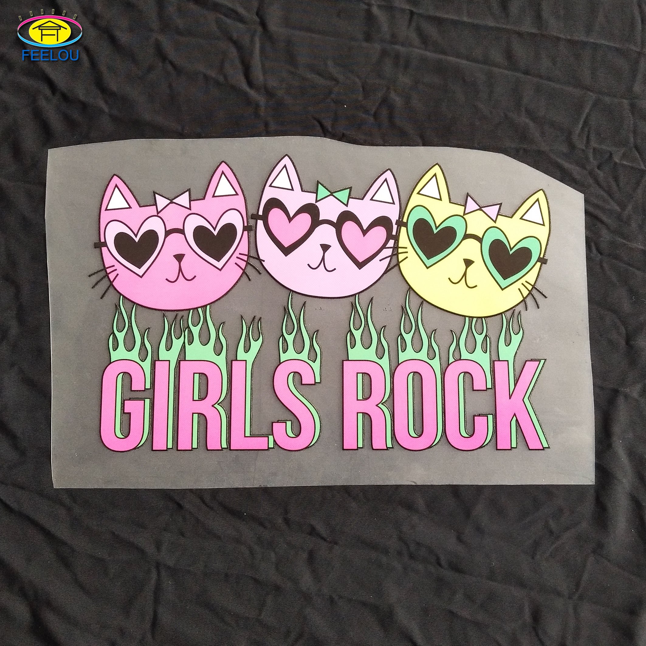 Soft quality custom design DTF heat transfer printing sticker for tshirt