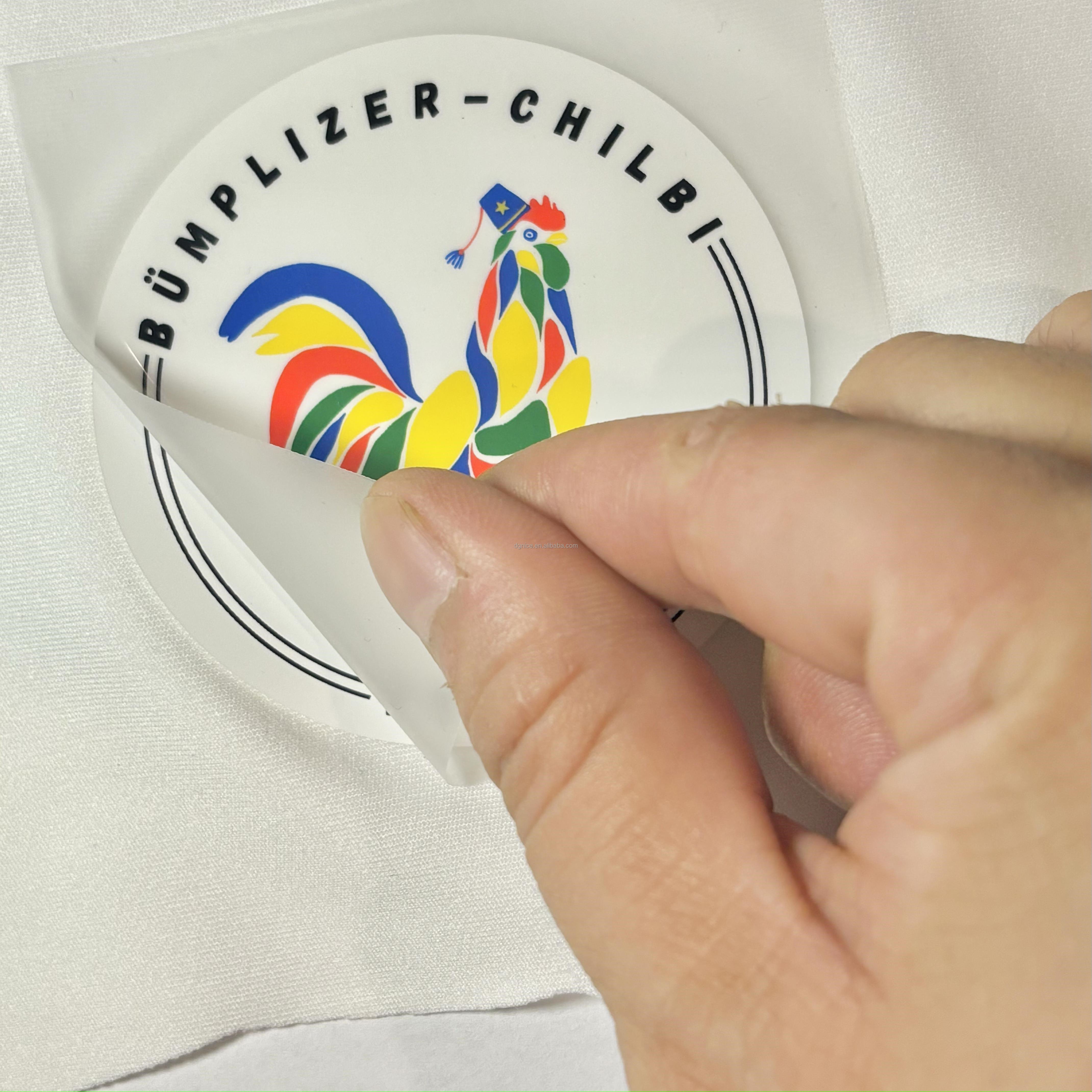 Custom Logo Heat Transfer Print 3D Heat Transfer Printing For DIY Craft T-shirt Silicone Transfer Sticker For Clothing