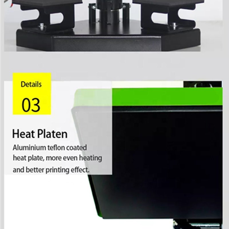 Pneumatic Heat Press Machine Rotary Design Double Working Tables T shirt Heat Press Printing LOGO Pictures Sublimation Transfer