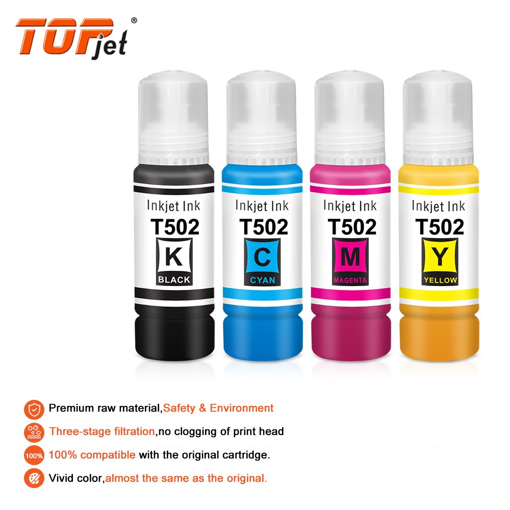 Topjet T502 refill sublimation ink custom suit for EP 15000 ET2760 ET4760 ET3710 ET4750 ST4000 ET3750 ST2000 transfer printing