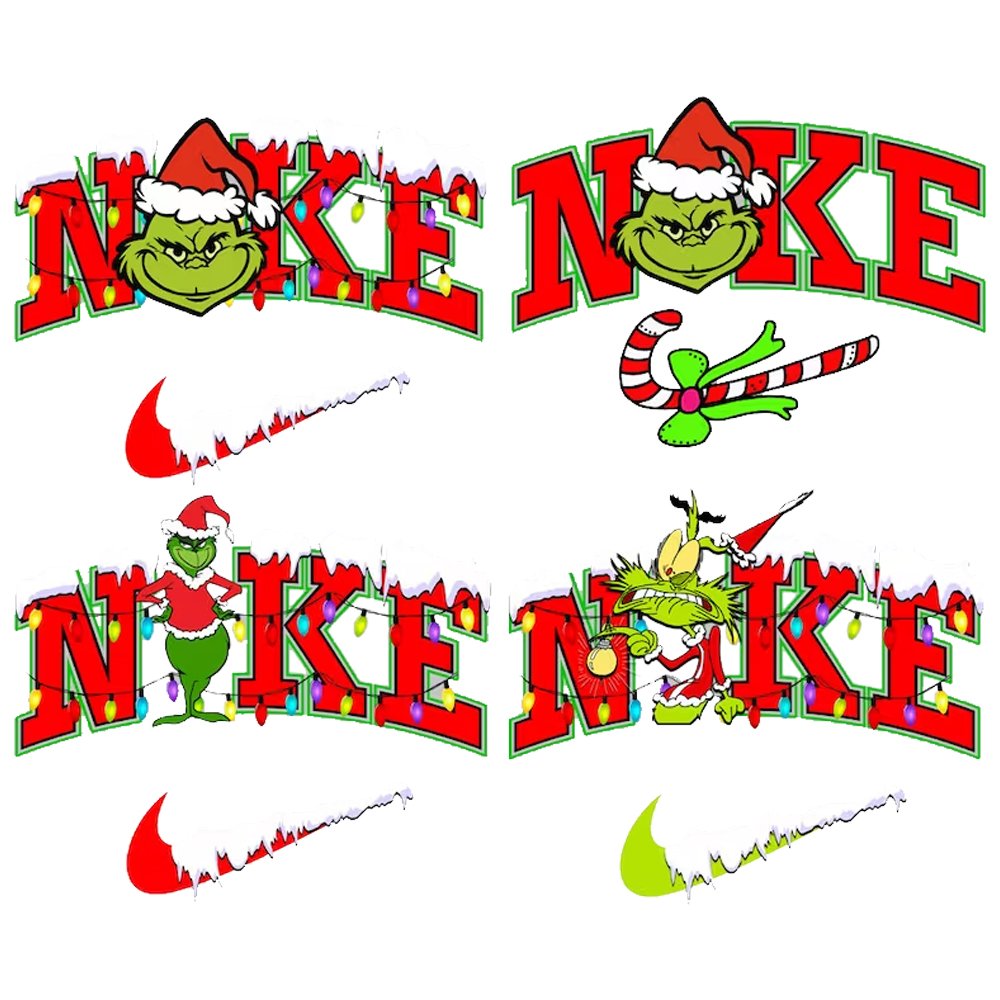 Yunshang Custom dtf grinch merry christmas sticker screen print transfers christmas iron on transfer for clothes t-shirt