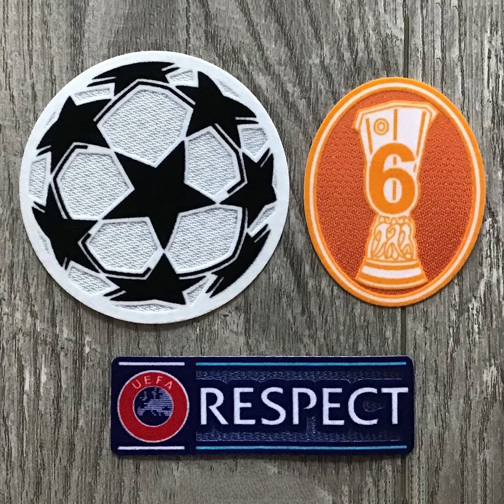 Hot Heat Transfer Sports Soccer Team Club Jersey 3D Flocking Tatami Fabric Custom Flock Champions League Lextra Patch