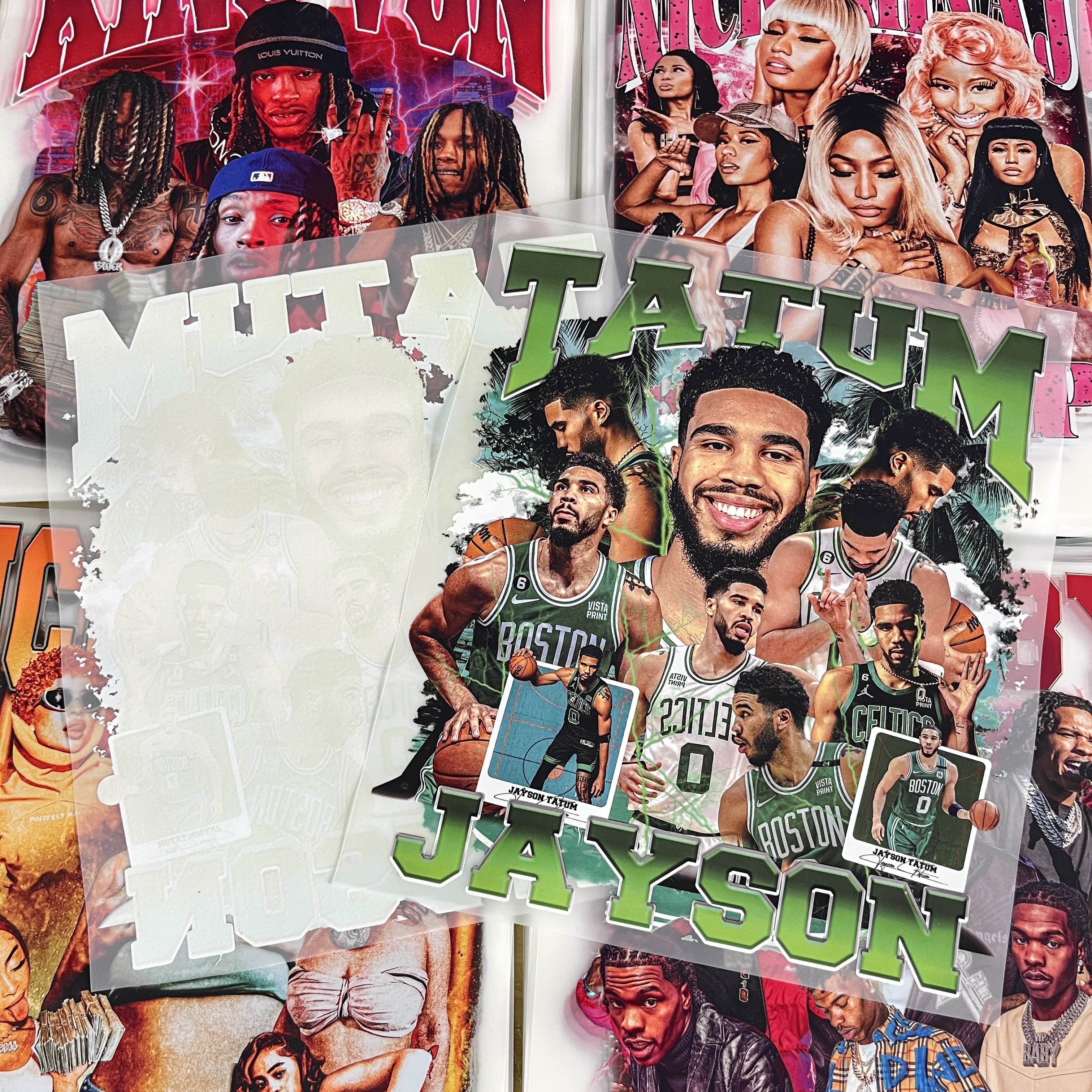Professional customization heat press sticker transfer printing custom dtf heat transfers dtf transfers for t shirts