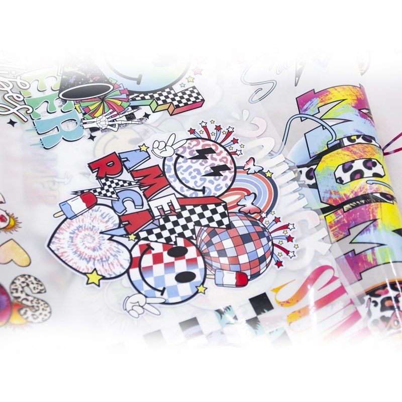 vinyl heat transfer logo custom film screen print transfers label clothe dtf transfers summer stickers for t-shirts