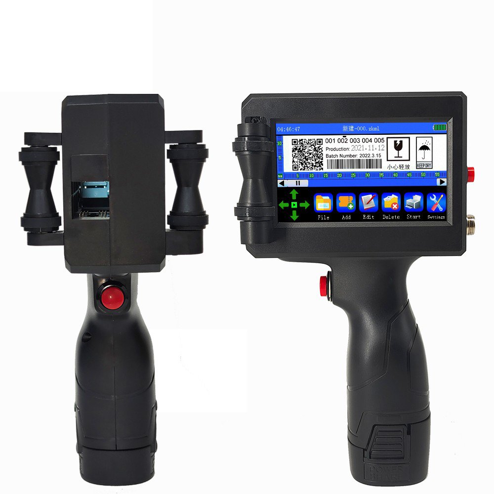 4.3inch Touch Screen Printer Automatic 12.7mm 25.4mm Mini Smart Date Label Printing Machine Manual Inkjet Printer