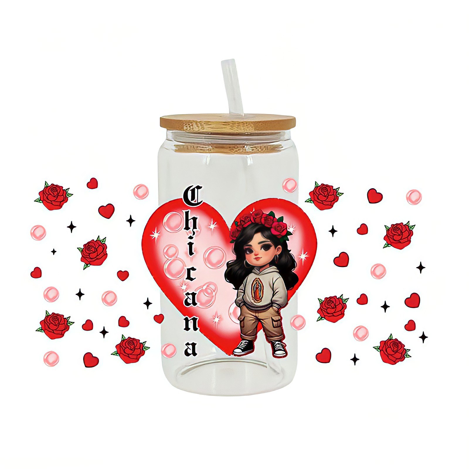 Wholesale High Quality UV DTF Cup Wrap Transfers Waterproof Vinyl Label Stickers used for 16oz transparent glass cup