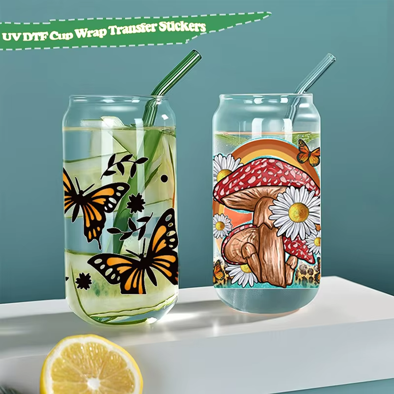 Custom 16oz Halloween UV DTF Cup Wrap Transfers Washable Water Transfer Printing for Tumblers & Mugs Heat Transfer