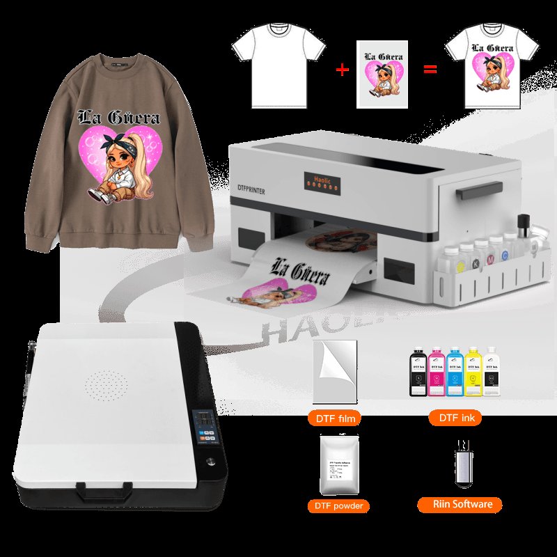 Haolic A3 Desktop DTF Printer Clothes Printing Machine XP600 DTF Printer Transfer Printing For T shirt