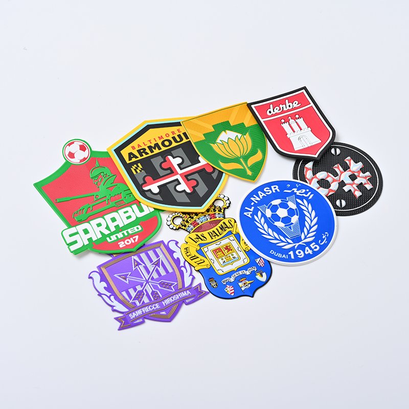 Customized Soft Club Sport Team 3D Custom Colorful Logo Printed High Frequency TPU Plastic patch Iron On Tpu Patch Garment Badge