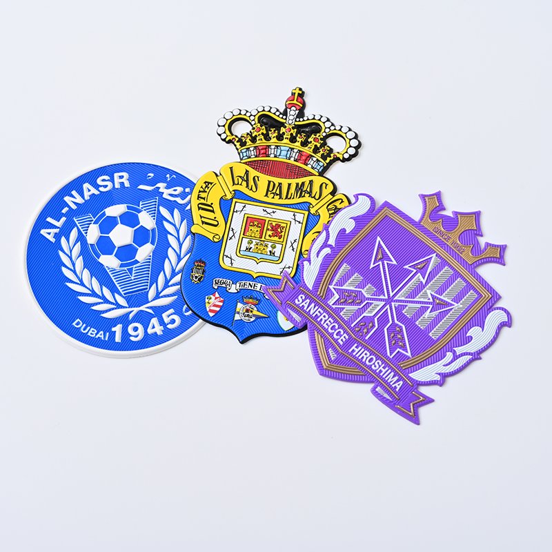 Customized Soft Club Sport Team 3D Custom Colorful Logo Printed High Frequency TPU Plastic patch Iron On Tpu Patch Garment Badge