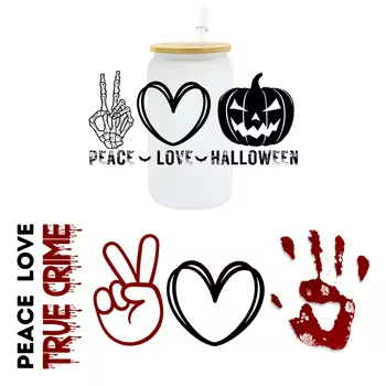 Cartoon Design UV DTF Cup Packaging Custom Waterproof Washable Heat Transfer Water Transfer Printing Metal Plastisol Vinyl