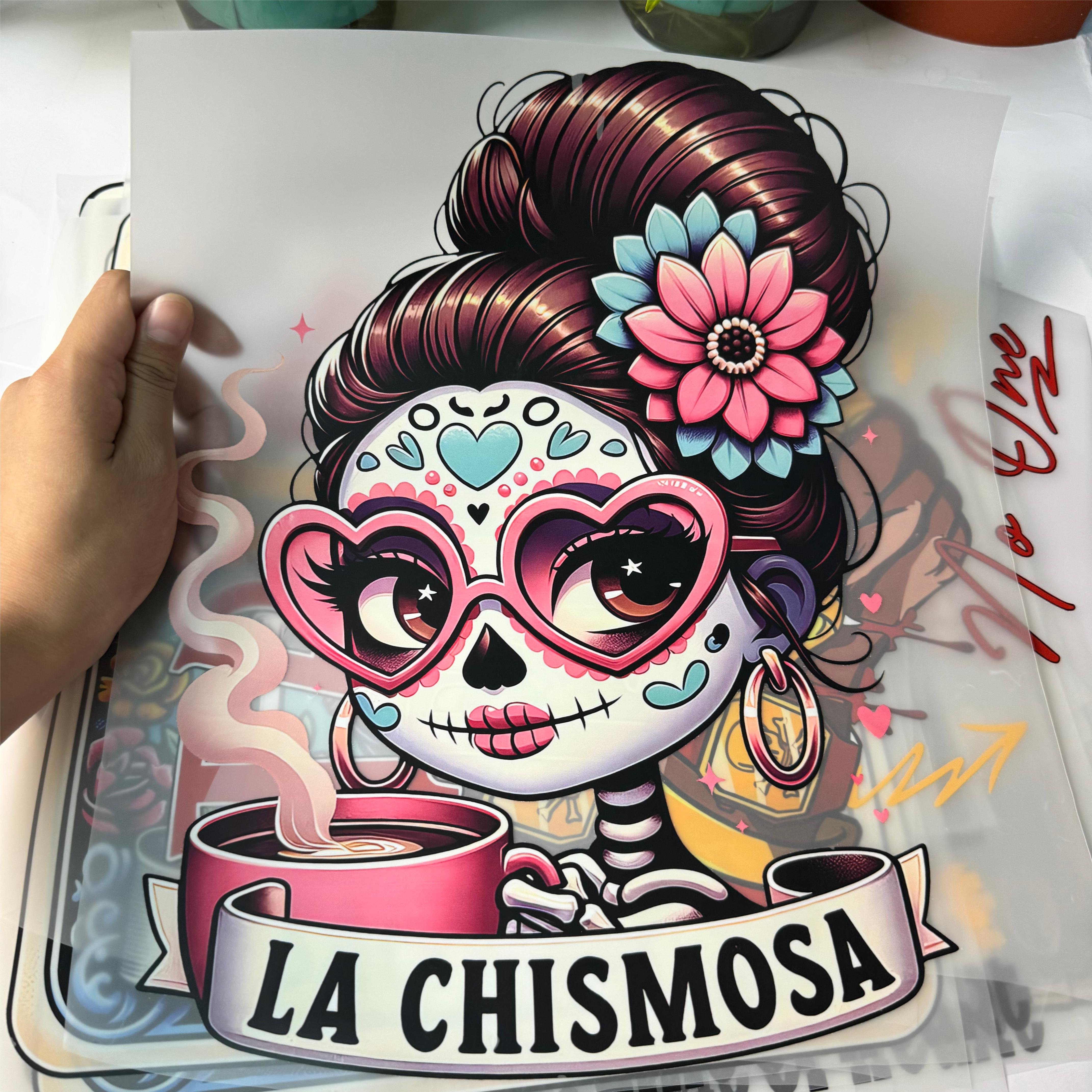 Custom high quality skull design Sticker ready to press heat transfers dtf heat transfers for T-shirt Jeans canvas bag