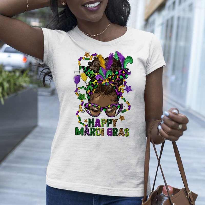 2024 Mardi Gras Designs DTF Heat Transfers Full Color Offset Printing Mardi Gras Heat Transfer Prints For Cloth