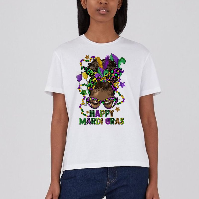 2024 Mardi Gras Designs DTF Heat Transfers Full Color Offset Printing Mardi Gras Heat Transfer Prints For Cloth