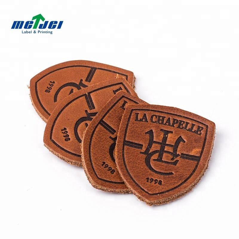 factory custom leather patch for logo heat transfer print
