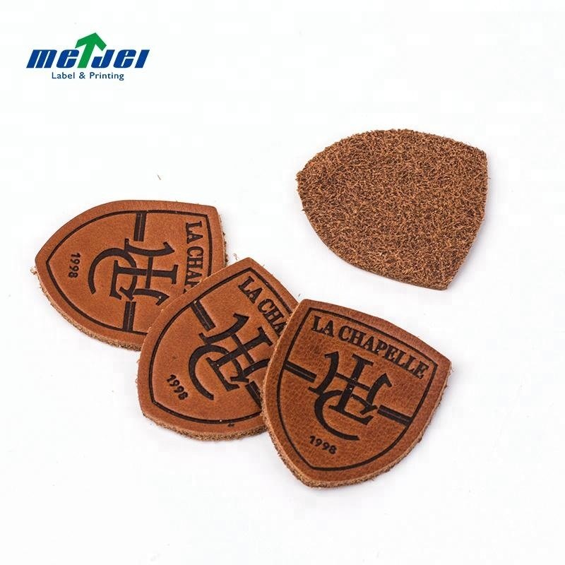 factory custom leather patch for logo heat transfer print