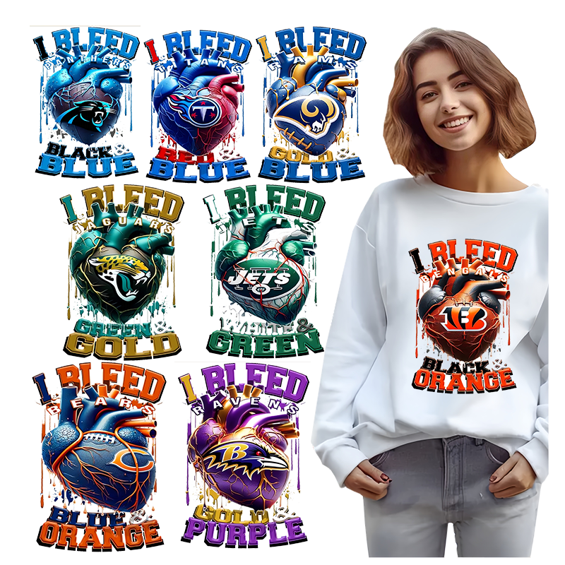 2024 new Plastisol Heat Transfer Printing DTF Film Printing Iron On Transfer Ready To Press Heat Transfer Designs For T-shirts