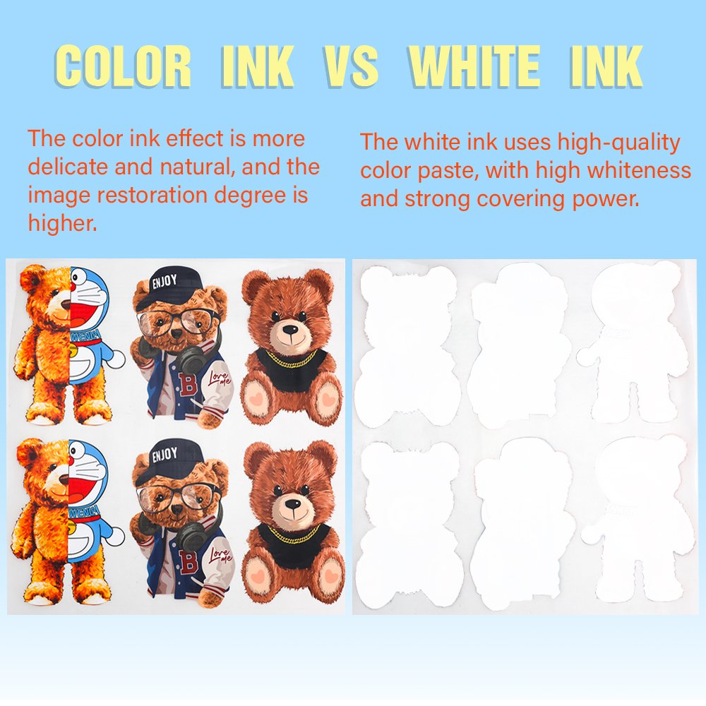 Xcellent No Clog Direct to Film White Ink CMYK Heat Transfer Printing 1000ML DTF Ink for DTF Printer