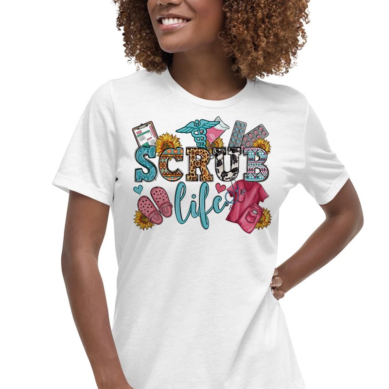 Wholesale Custom Plastisol Heat Transfer Iron On Transfer Print On T Shirt Nurse Gift