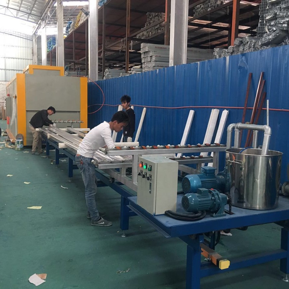 aluminum profiles wood grain finish transfer printing machine wood grain heat transfer