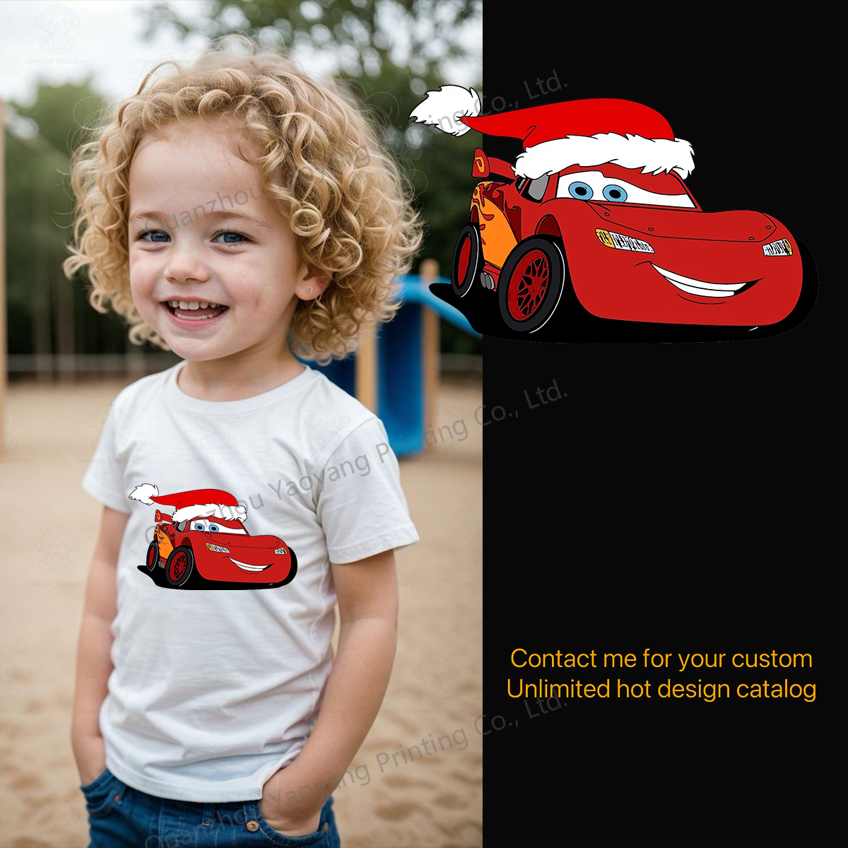 Cute Girls Sticker Plastisol Transfer Printing Kids heat press logo DTF Transfers dtf custom for Bags Hoodies dtg transfers