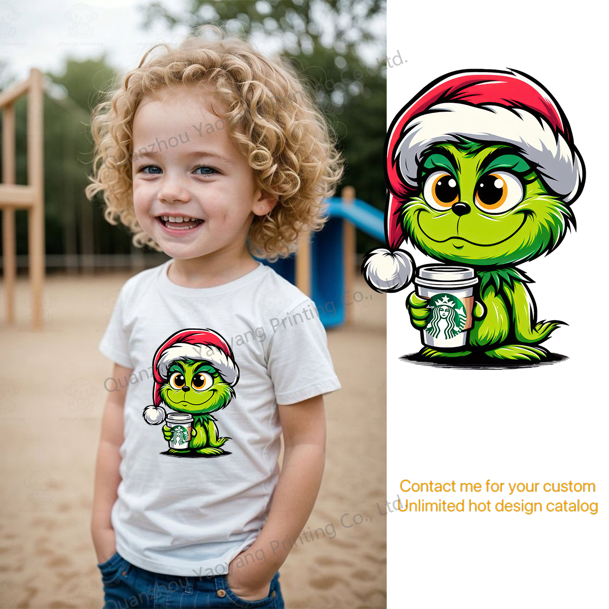 Cute Girls Sticker Plastisol Transfer Printing Kids heat press logo DTF Transfers dtf custom for Bags Hoodies dtg transfers