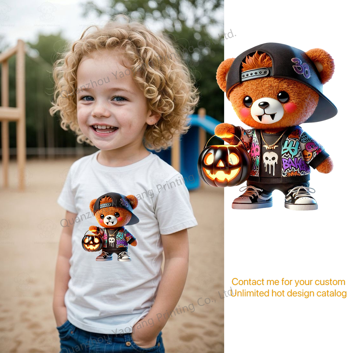 Cute Girls Sticker Plastisol Transfer Printing Kids heat press logo DTF Transfers dtf custom for Bags Hoodies dtg transfers