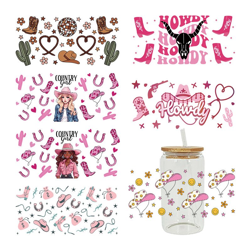 New Arrival Cartoon Customized Transfer Printing Labels Uv Dtf Film Designs Vinyl Sticker Cup Wrap Uv Transfer And Dtf Sticker