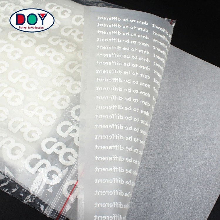 High Quality Custom PU Rubber Tagless Labels Heat Transfer with 3D Letters and Numbers Name Logo