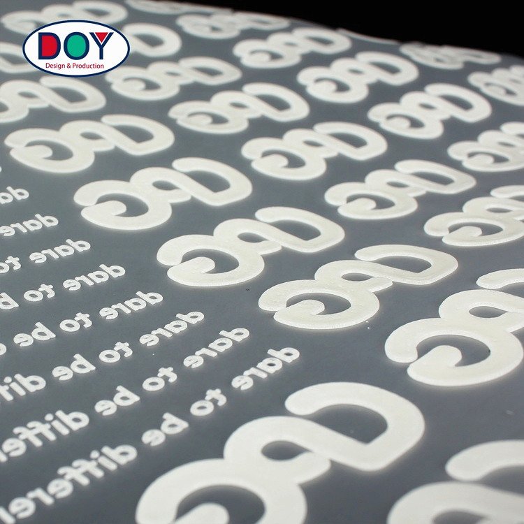 High Quality Custom PU Rubber Tagless Labels Heat Transfer with 3D Letters and Numbers Name Logo