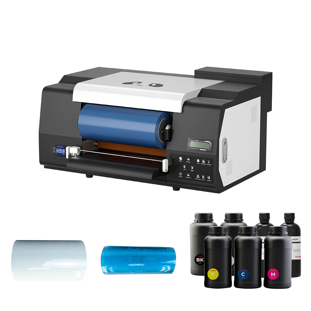 17" All in 1 Small UV PET Film Transfer Printing Machine Golden Foil Film Laminating 2 in 1 Gold A4 A3 Sticker UV DTF Printer