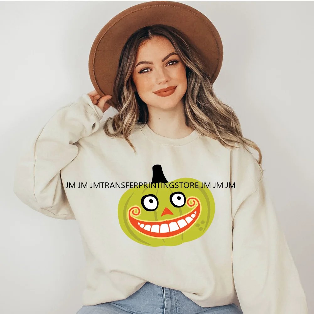 Cartoon Halloween Season Let's Go Ghouls Burn Sage Not Witches Spooky Vibes DTF Iron On Heat Press Transfer Stickers For Clothes