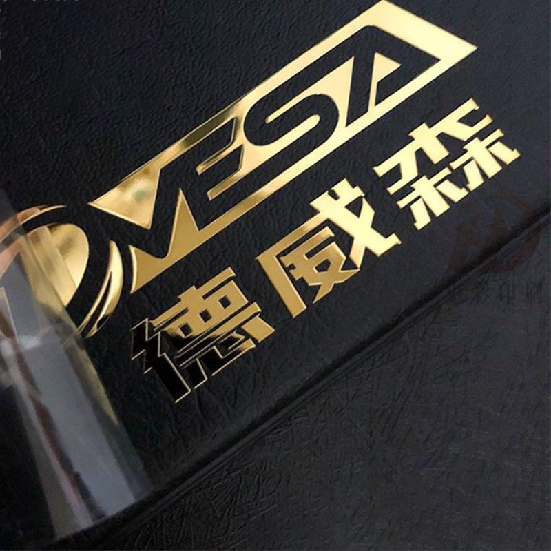 Custom Printing 3d Logo Clear Labels Dtf Bronze Foil Vinyl Label Uv Metal Transfer Sticker For Box Bottles Candles Packaging