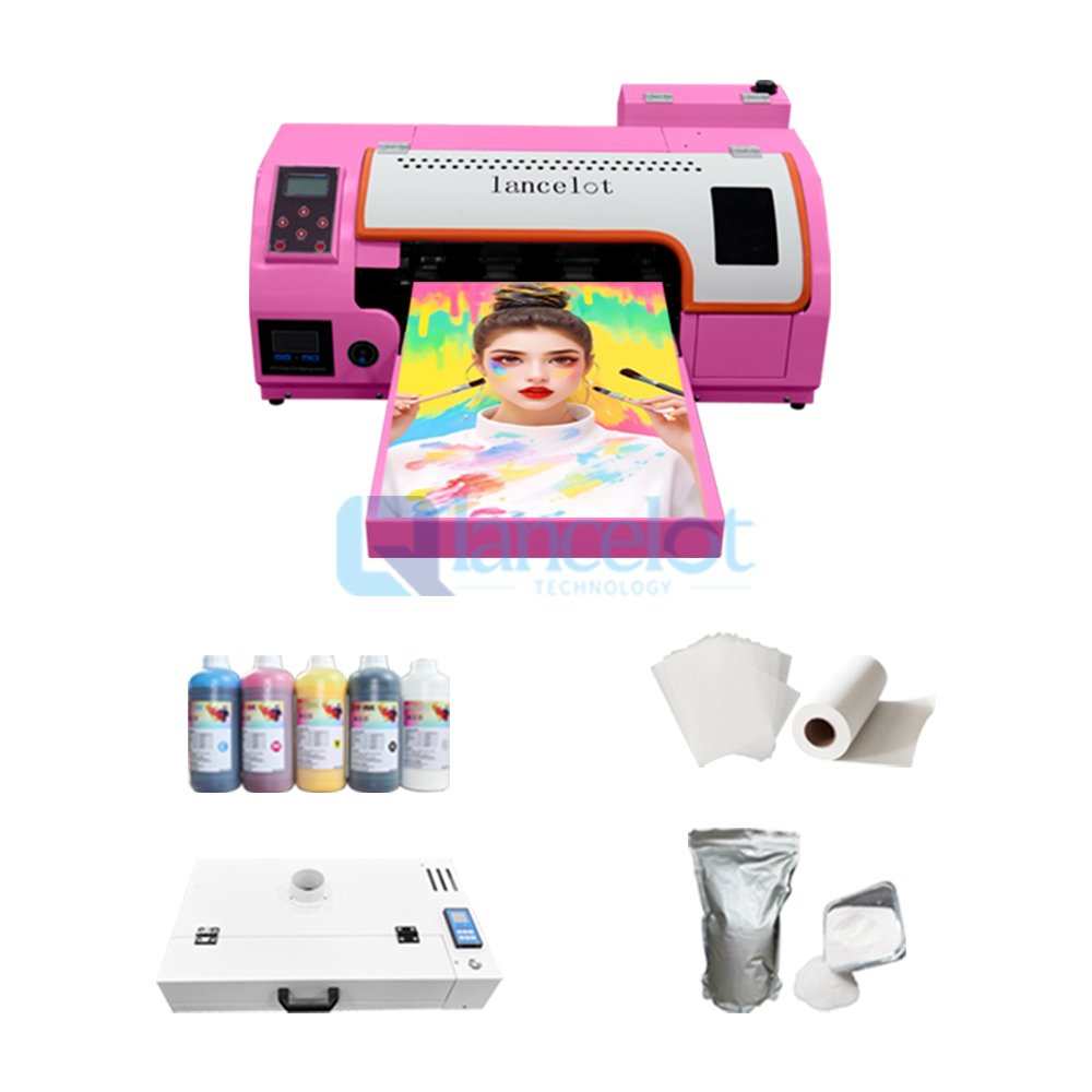 dtf heat transfer custom stickers for t shirts digital inkjet a3 100% new dtf printer F1080(xp600) with ink mixing / circulation