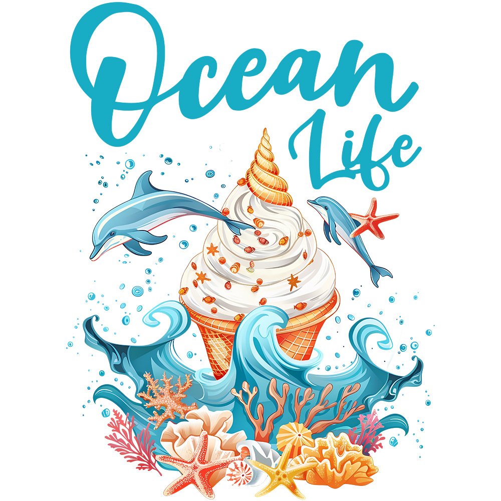 Ice cream sticker, dtf transfer printing, hot dtf printing design, dtf cotton t-shirt sticker