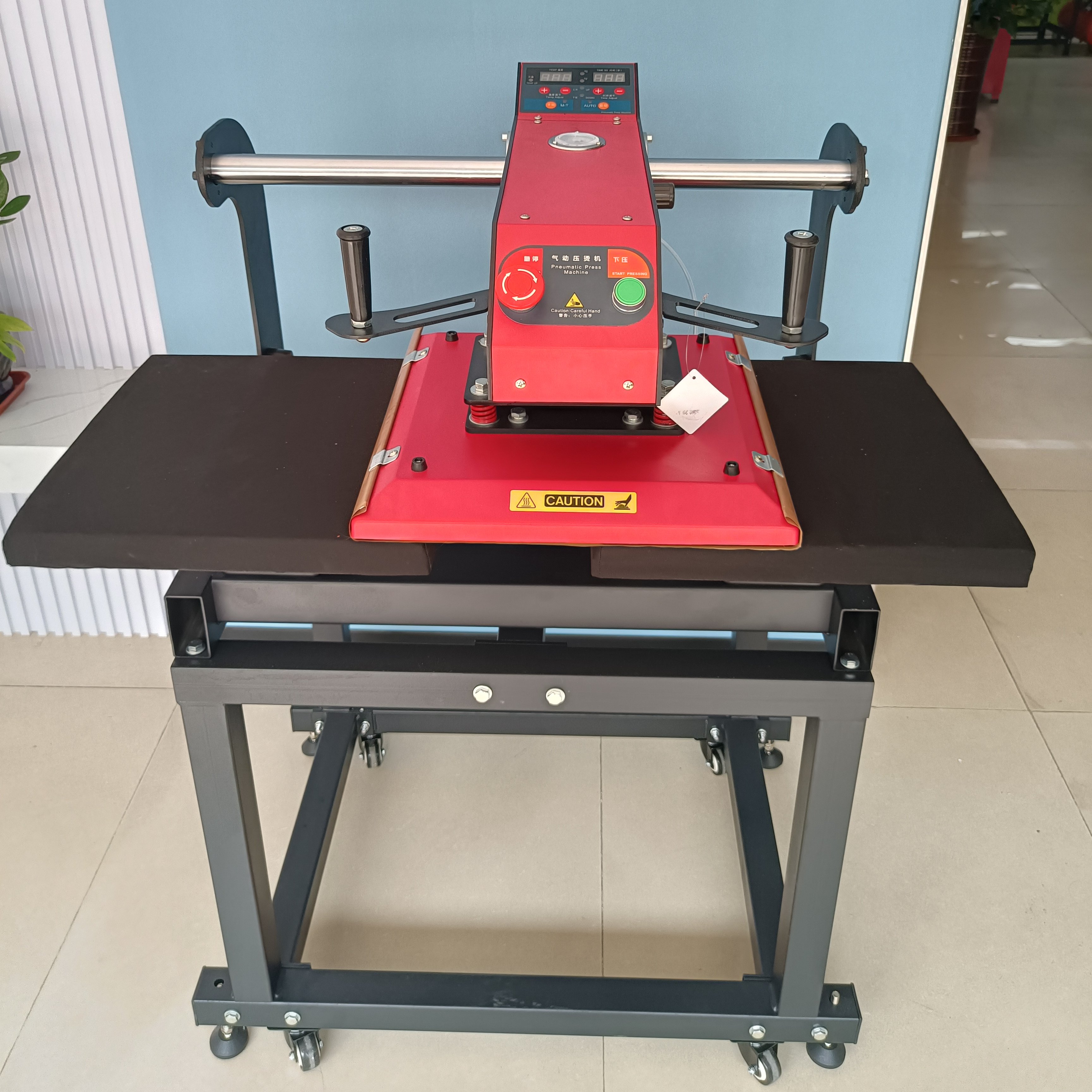 38x38cm Double station pneumatic heat press machine for t shirt Work with DTF printer the best Printing machine for clothes