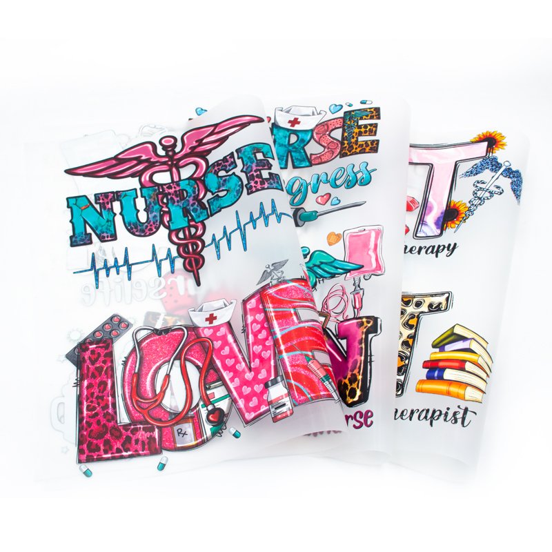 dtf transfers designs ready to press nurse Life heat transfer screen printing dtf iron on transfer for clothes